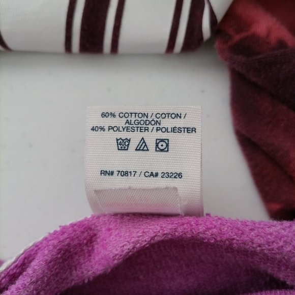 Pink Victoria's Secret Purple & Red Crew Neck Tie Dye Sweatshirt Sz SP Set Of 2 - Picture 11 of 11